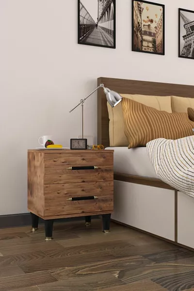 منضدة جانبية شولة خشب الصنوبر