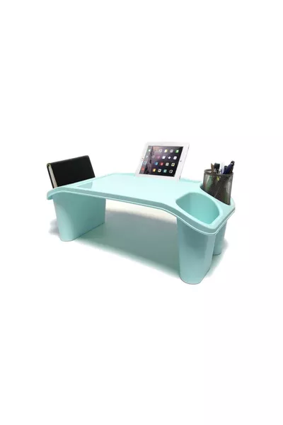 Plastic Hobby Table Laptop Stand Blue