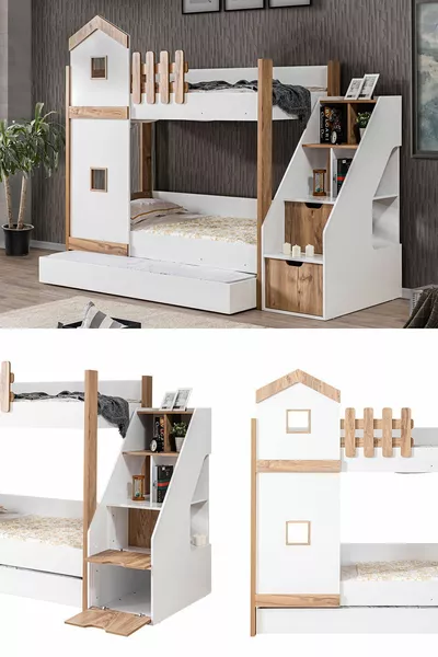 Bunk Bed Eiffel Bunk Bed with Small Bed