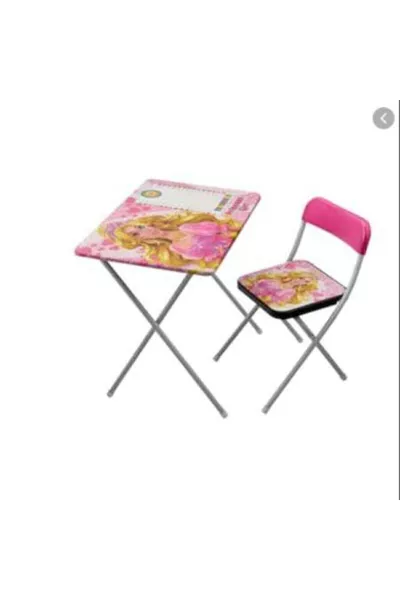Детский письменный стол - Барби детский стол и стул для раскрашивания для девочек
