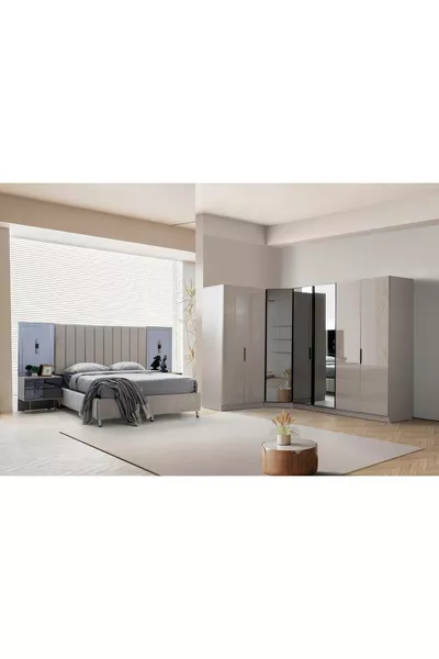 طقم غرفة نوم زاوية من نيل % مدي إف | توصيل وتركيب مجاني