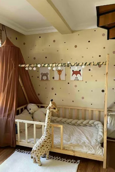 Montessori Baby- en Kinderbed Unisex Natuurlijk Houten Bed
