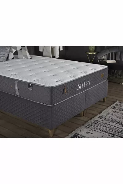 Комплект кровати с основанием и изголовьем с системой динамических пружин Silver