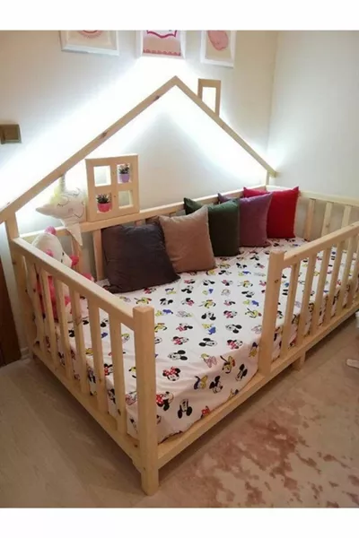 Lit pour bébé et enfant Happy Doğal Çam Montessori