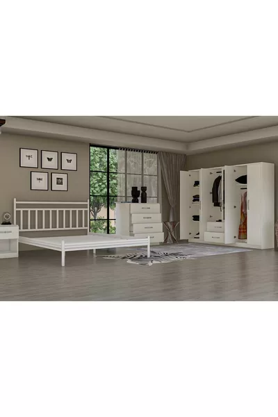 СПАЛЕН БОКС ОТ МЕТАЛ, БЯЛ, С 6 ВРАТИ