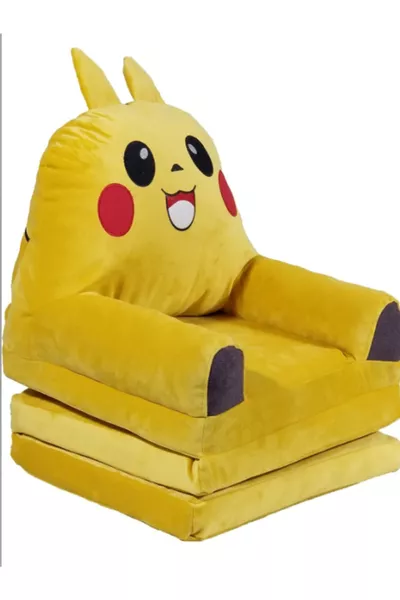 Foldable Baby-Child Seat Chair Portable Bed Pikchu/yellow