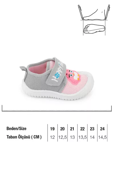 Summer Linen Baby Girl Happy Birds Velcro Adjustable Shoes