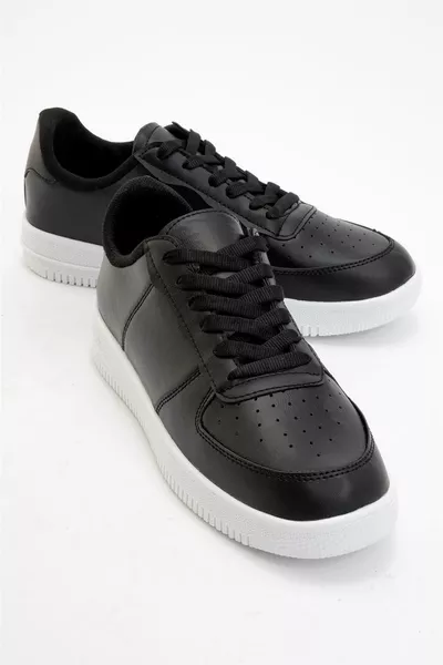 Baskets de sport unisexes noir et blanc