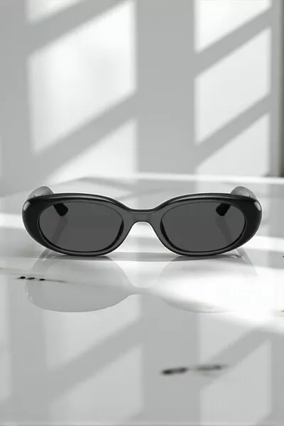 Cat Eye Vintage Model Oval Siyah Güneş Gözlüğü