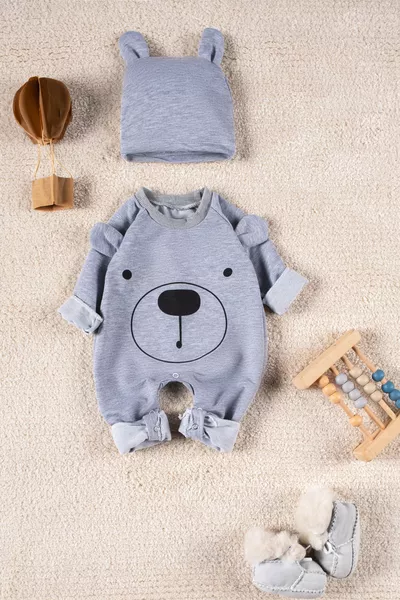 Smiling Face Hat Baby Romper