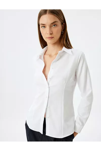 Риза с редовно прилягане и дълги ръкави