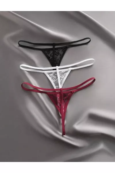 3-Pack Lacy Sexy String Thong