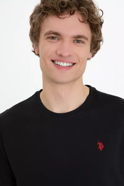 Men's Crew Neck Basic T-shirt  Black