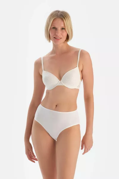 Lot de 3 slips taille haute blancs