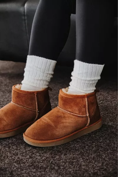 Calze in lana acrilica da donna profumate, confezione da 2