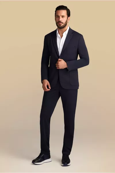 Abito da Uomo Super Slim Fit Extra Slim con Vita Elastico e Cordoncino