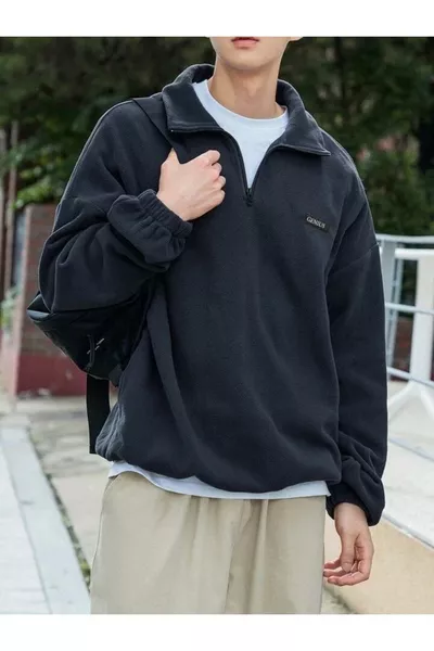 Sweat-shirt polaire oversize pour homme