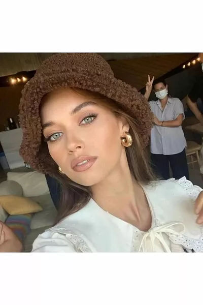 Gold Plated Thick Hoop Women's Earrings