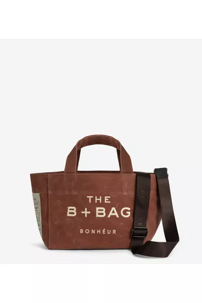 حقيبة بحجم صغير من قماش الكانفاس ترا كوتا