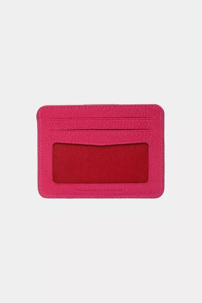 Portefeuille en cuir véritable pour femmes et hommes, porte-cartes, rose