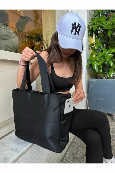 حقيبة يد رياضية كبيرة الحجم بسحاب للاستخدام اليومي والمدرسة