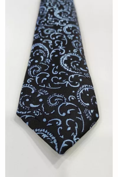 Boxed Tie and Pocket Square with Shawl Pattern Weave