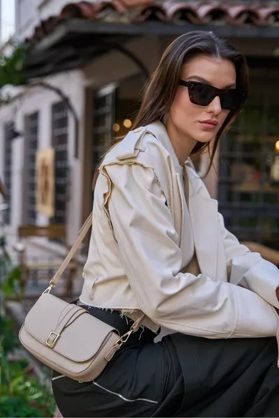 Vizon Women's Buckle Crossbody Bag