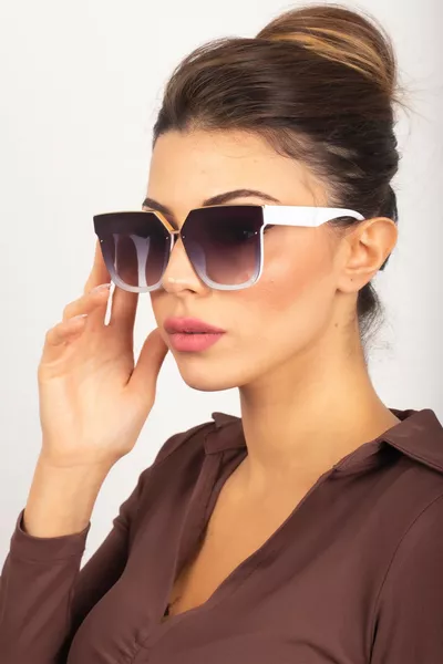 White Black Women's Sunglasses