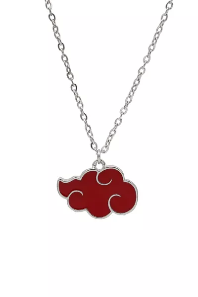 Naruto Anime Akatsuki Rote Wolken Halskette - Klassische Kette