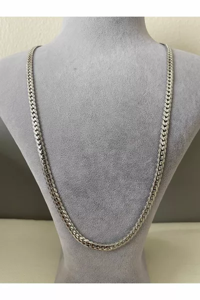 Collana Unisex a Catena Spessa con Motivo, Inossidabile, Anallergica e Antiossidante