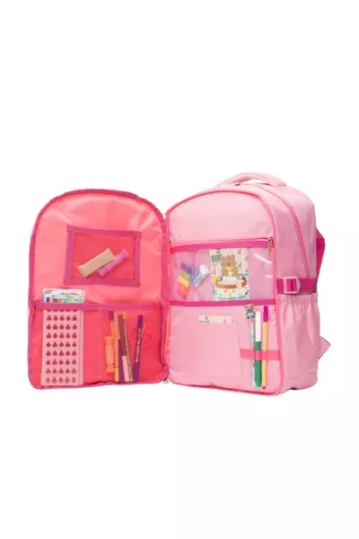 Korean Style Orthopedic Special Design Multi-Pocket Waterproof New Generation School Bag for Girls with Accessories