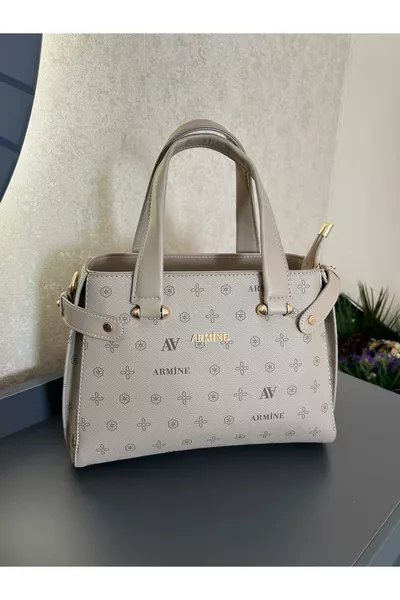 ARM..VZ Armine Special Color Combinatie Leren Tas Ontworpen als Hand- en Schoudertas