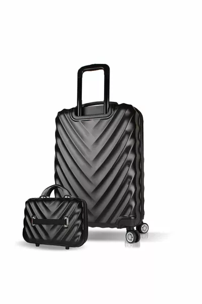 Lotus Abs Medium und Make-up Größe Schwarz 2-teiliges Koffer-Set