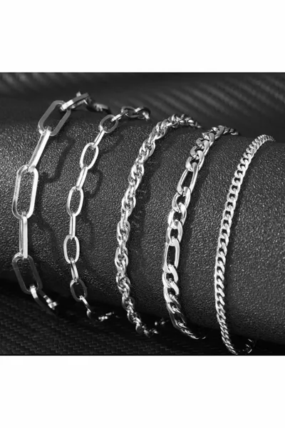 طقم سوار فضي 5 قطع