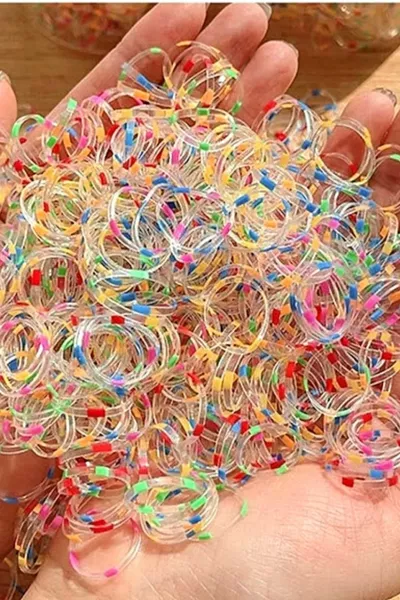 Élastique de tresse de cheveux à motifs transparents