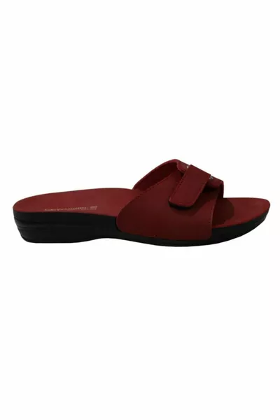 Marina-1 Rode Orthopedische Dames Slippers & Sandalen