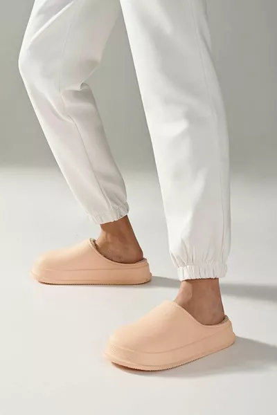 نسائي بودرة تجول داخل الفراء ماتي فايلون نعل البيت شباشب 4 سم 