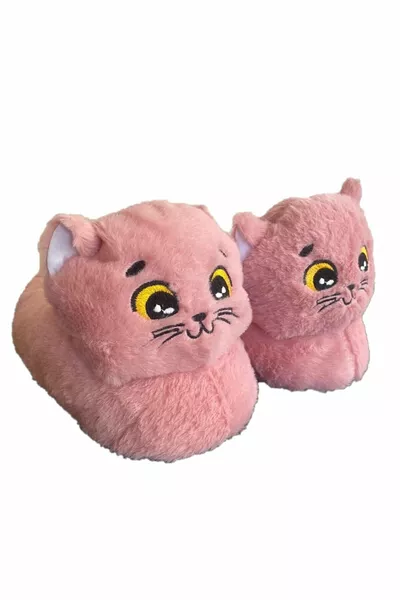 Зимна дамска сладка котка животно фигура плюшен пандуф