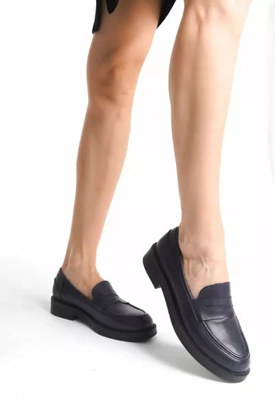♦ DAMEN-LOAFER-SCHUHE AUS ECHTEM LEDER