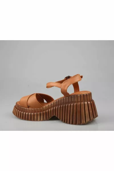  Женские Сандалии Загар из Натуральной Кожи