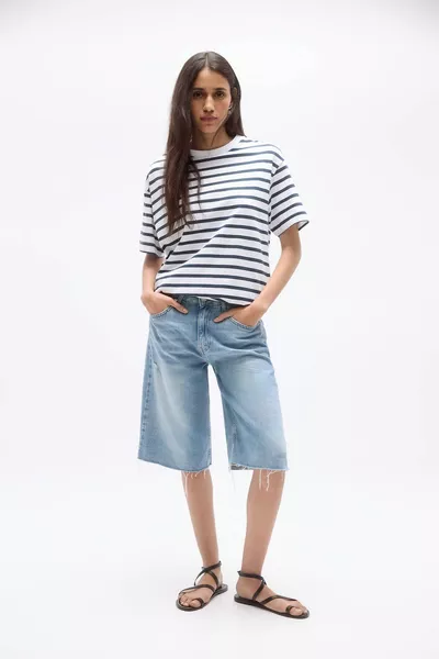 Basic-Kurzarm-Oversize-T-Shirt