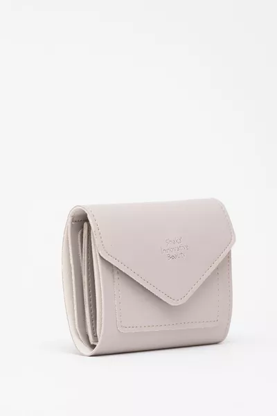 رمادي  فو الجلود عملة وورقة المال المقصورة سناب بطاقة حامل المغلف نموذج جيب المحفظة