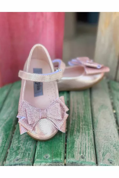 Meisjes Orthopedische Pailletten Boog Gedetailleerde Bilelands, Orthopedische Ballerina's voor Kinderen