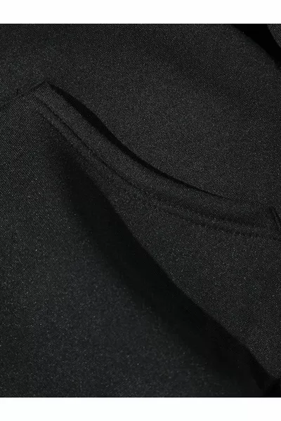 Unisex Schwarzes fröhlichstes bedrucktes Oversize-Sweatshirt mit Kapuze