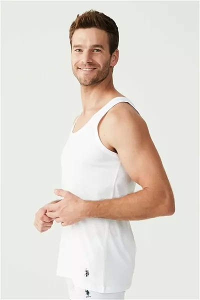 Us Polo Assn Heren Wit 2 Li Tank 