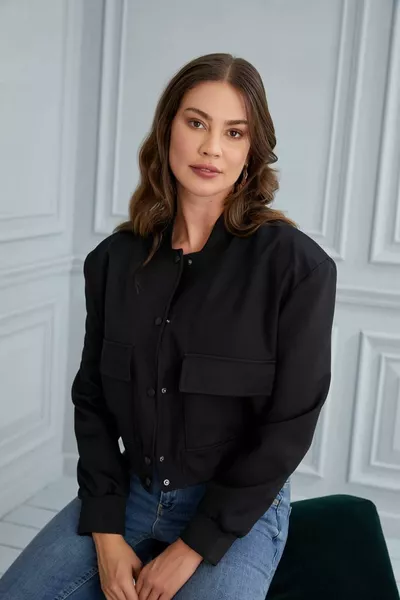 Blouson Bomber Pocket Noir