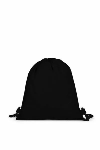 حقيبة ظهر من القماش الخام برباط أسود |  سم (غير مطبوع)