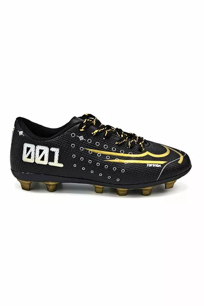 Unisex Mds Football Boots  Black Gold Football Boots Turf Football Shoes
