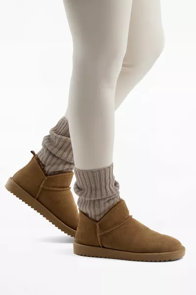 Ministiefel aus Leder