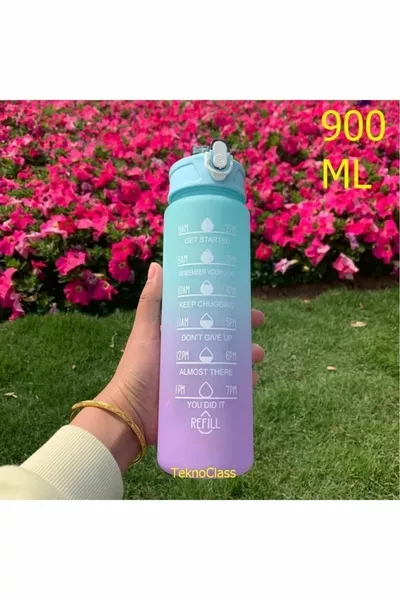 قارورة ماء تحفيزية شارب زجاجة ماء ML تريتان الصالة الرياضية زجاجة مياه خالية من BPA شارب